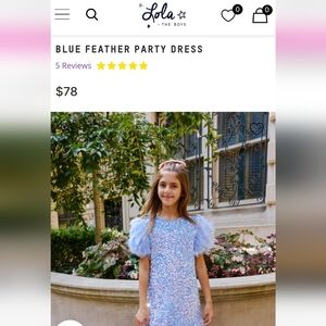 Lola + The Boys Iridescent Light Blue Sequin Top